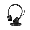 Sandberg wireless fejhallgató - bluetooth office headset pro+ (bluetooth 5.0; mikrofon; hangerő szabályzó; fekete)