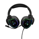 The g-lab fejhallgató - korp radium black (mikrofon,usb, 3,5mm jack, hangerőszabályzó, led,nagy-párnás)