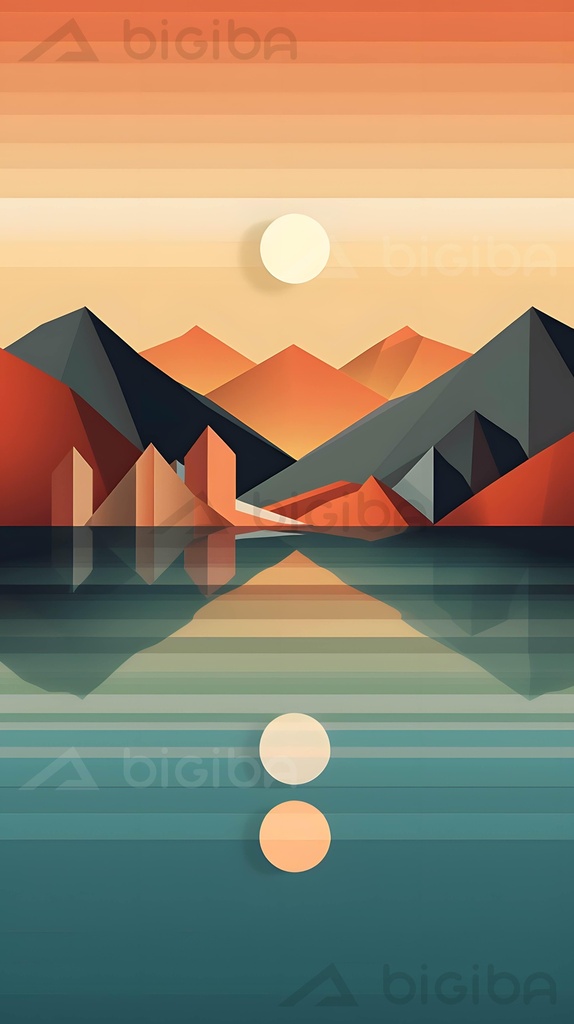 Serene Mountain Mirage