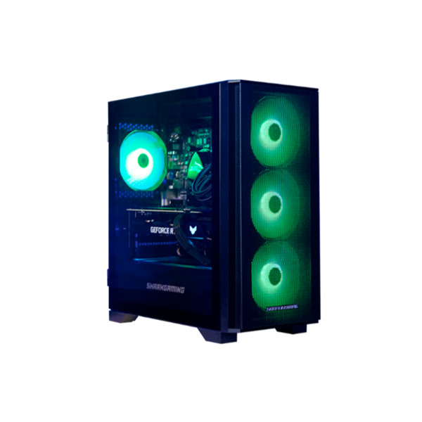 Shark gaming pc - shark maelstrom (r7-5700x, rtx4060ti  8g , 1tb nvme  , 16gb  , air cooler, windows 11 home, 650w)
