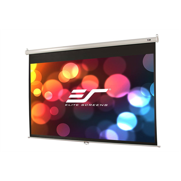 Elitescreens 84" (16:9) manuális fali vászon m84nwh (185 x 104 cm, fehér váz)