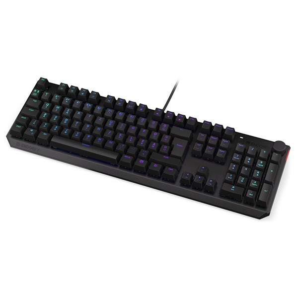 Endorfy billentyűzet - thock (rgb, kailh brown switch, mechanikus, 104 gomb, 1,8m, hu, fekete)