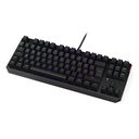Endorfy billentyűzet - thock tkl (rgb, kailh red switch, mechanikus, 87 gomb, 1,8m, hu, fekete)