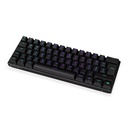 Endorfy wireless billentyűzet - thock compact (rgb, kailh red switch, mechanikus, 61 gomb, hu, fekete)