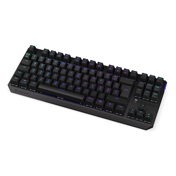 Endorfy wireless billentyűzet - thock tkl (rgb kailh red switch, mechanikus, 87 gomb, hu, fekete)