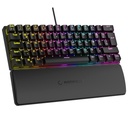 Rampage billentyűzet - plower k60 black us (vezetékes, mechanikus, blue switch, angol, fekete, rgb led)