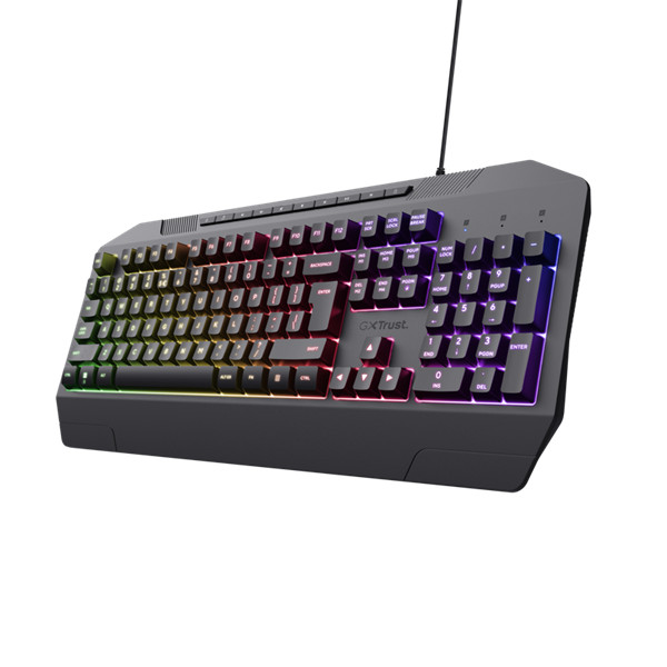 Trust billentyűzet gamer - gxt 836 evocx (rgb led háttérvilágítás; usb; fekete; magyar)