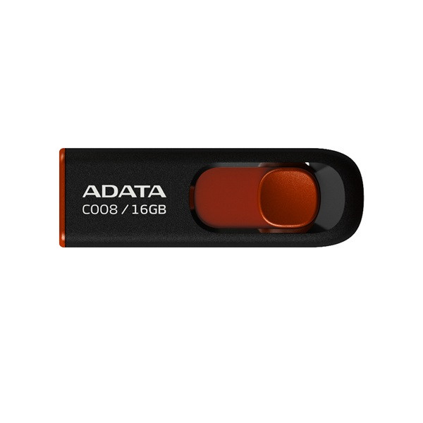 Adata pendrive - 16gb c008 (usb2.0, fekete-piros)