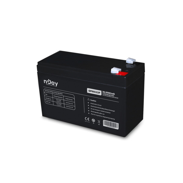 Njoy szünetmentes akkumulátor - gp09122f (12v/9ah, t2/f2, zárt, gondozás mentes, agm)