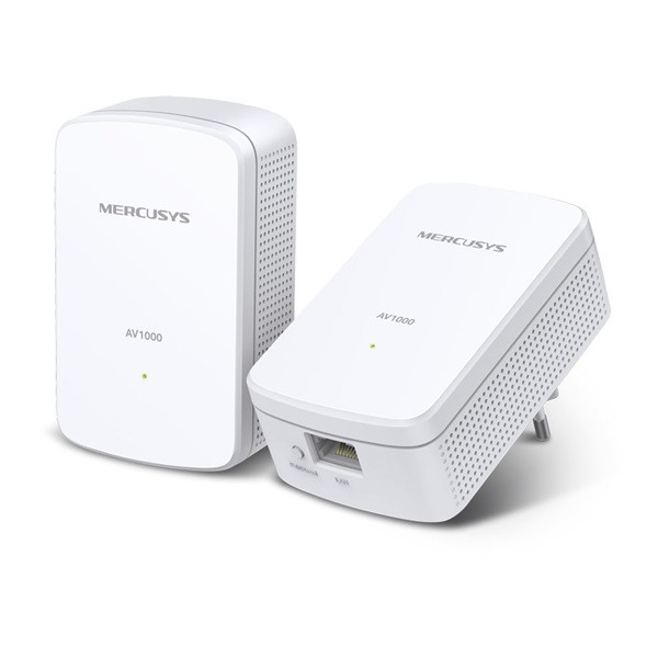 Mercusys powerline adapter kit - mp500 kit (1x1gbps; 1gbps adatátvitel; 128-bit aes, qos,max 300m)
