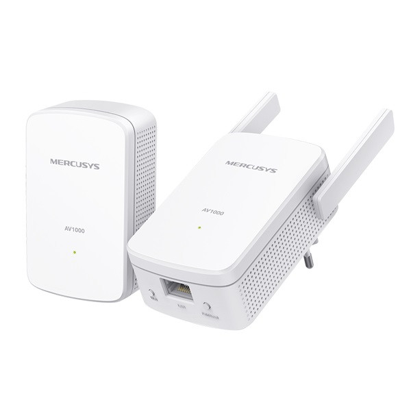 Mercusys powerline adapter wifi kit - mp510 kit (1x1gbps; 1gbps adatátvitel; 300mbps 2,4ghz; 128-bit aes, qos,max 300m)