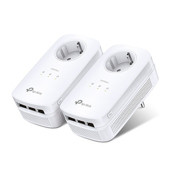Tp-link powerline adapter kit - tl-pa8030p (1300mbps, 230v aljzat, 3x rj45, 2x2 mimo; 128-bit aes, ofdm, max 300m, av2)