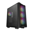 Deepcool számítógépház - cc560 mesh v2 (fekete, ablakos, 4x12cm a-rgb ventilátor, atx, 2xusb3.0, fekete)