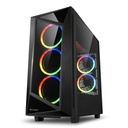 Sharkoon számítógépház - rev 200 rgb (fekete; atx,matx; alsó táp; 5x120mm v.; 2xusb3.0, 2xusb2.0, i/o)