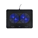 Bluestork notebook hűtőpad 17"-ig - nb-cooler-one (led, 2xusb-a)
