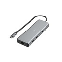 Hama usb hub - 200142 (usb-c 9in1, 4xusb 3.1, 2xusb-c, 2xhdmi, 1xlan, 100w pd, szürke)