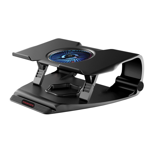 Promate notebook hűtőpad - frostbase (max.: 17", 32db, 14cm venti, 1000rpm, rgb led, fekete)