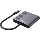 Sandberg notebook dokkoló - usb-c dock 2xhdmi+usb+pd (bemenet: usb-c; kimenet: 2xhdmi+usb-a3.0+usb-c)