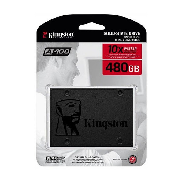 Kingston ssd 480gb - sa400s37/480g (a400 series, sata3) (r/w:500/450mb/s)