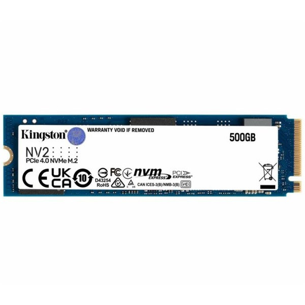 Kingston ssd 500gb - snv2s/500g (m.2 nvme nv2, r/w:3500/2100mb/s)
