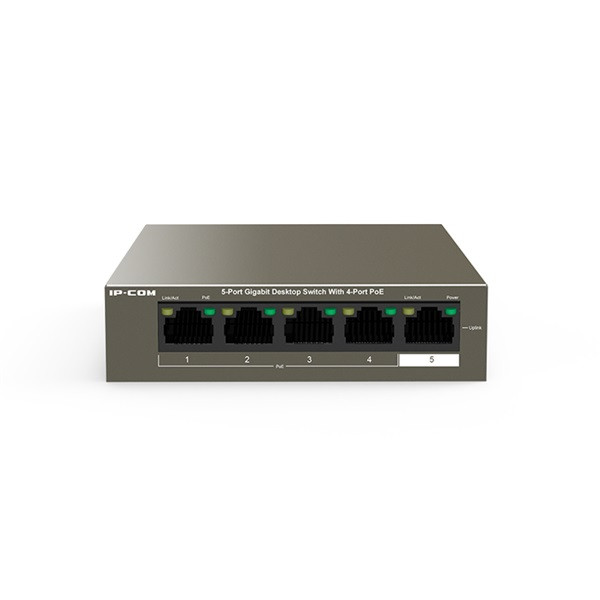 Ip-com switch poe - g1105p-4-63w (5x1gbps; 4 af/at poe+ port; 58w)