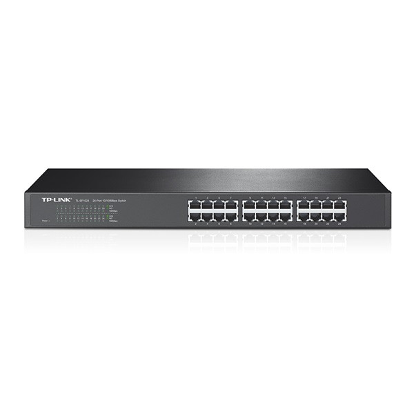 Tp-link switch  - tl-sf1024 (24 port, 100mbps; fém ház, rackbe szerelhető)