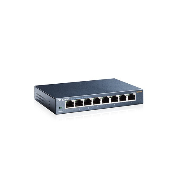 Tp-link switch  - tl-sg108 (8 port, 1000mbps; fém ház)