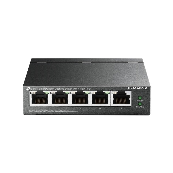 Tp-link switch  poe - tl-sf1005lp (5 port 100mbps; 5/4 af poe port; 41w)