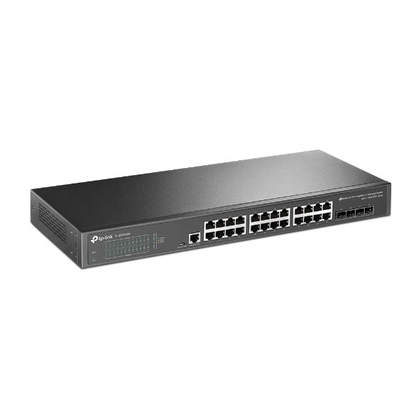 Tp-link switch smart -tl-sg3428x jetstream™ (l2,l2+; ipv6; 24port 1gbps + 4port 10gbps sfp+)