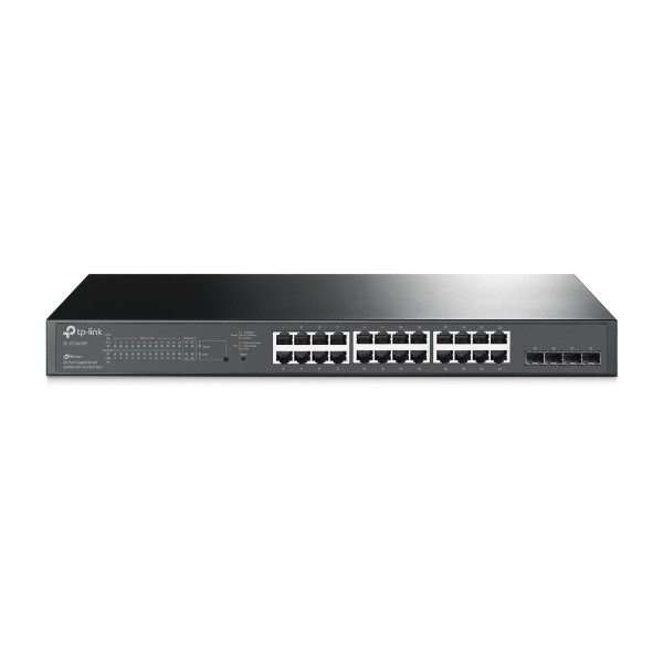 Tp-link switch smart poe - tl-sg2428p jetstream™ (l2,l2+; ipv6; 24port 1gbps + 4port sfp; 24 af/at poe+ port; 250w)
