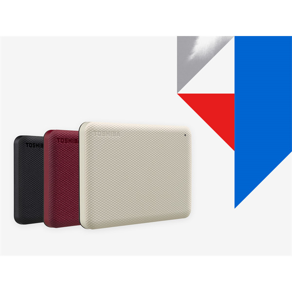 Toshiba külső hdd 2.5" - 2tb canvio advance piros (usb3.0; ~5gbps; ntfs/hfs+; mac kompatibilis)