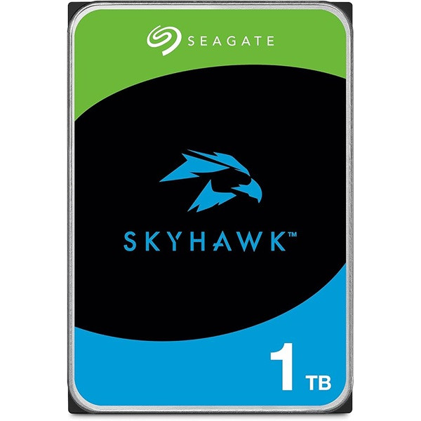 Seagate belső hdd 3.5" 1tb - st1000vx013 (5400rpm, 256 mb puffer, sata3 - skyhawk (biztonságtechnikai rögzítőkbe))