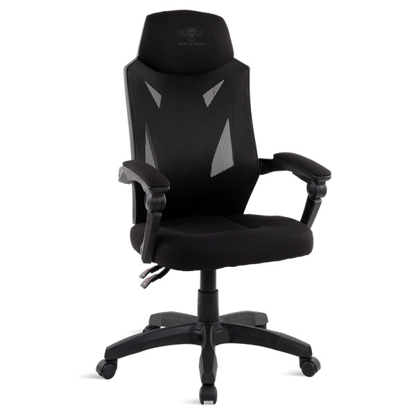 Spirit of gamer szék - hellcat black (állítható dőlés/magasság; szövet; max.120kg-ig, fekete)
