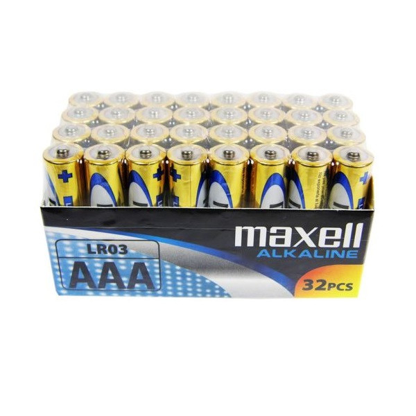 Maxell elem - alkáli elem,  32db aaa (lr03), 1,5v (no mercury)