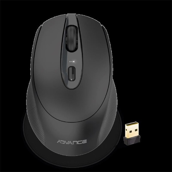 Advance egér vezeték nélküli - feel wireless (1600 dpi, 4 gomb, fekete)