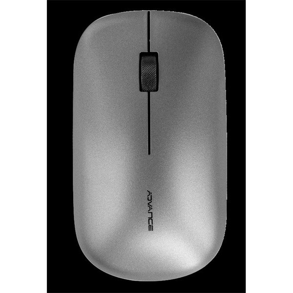 Advance egér vezeték nélküli - slimfit (1600 dpi, 3 gomb, szürke)