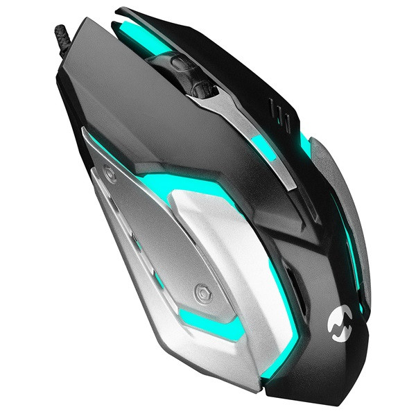 Everest egér - sm-g72  (1200 dpi, 4gomb, 1,5m kábel, optikai, fekete, rgb led)
