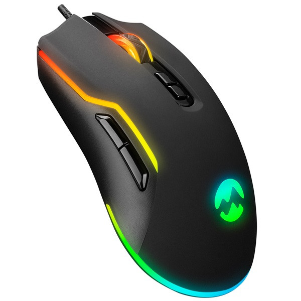 Everest gamer egér - sm-g14 dusk  (7200 dpi, 7gomb, 1,5m harisnyázott kábel,optikai, fekete, rgb led)