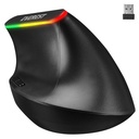 Everest vezeték nélküli egér - smw-618  ergonomic vertical (1600 dpi, 6 gomb, optikai, fekete, rgb led)