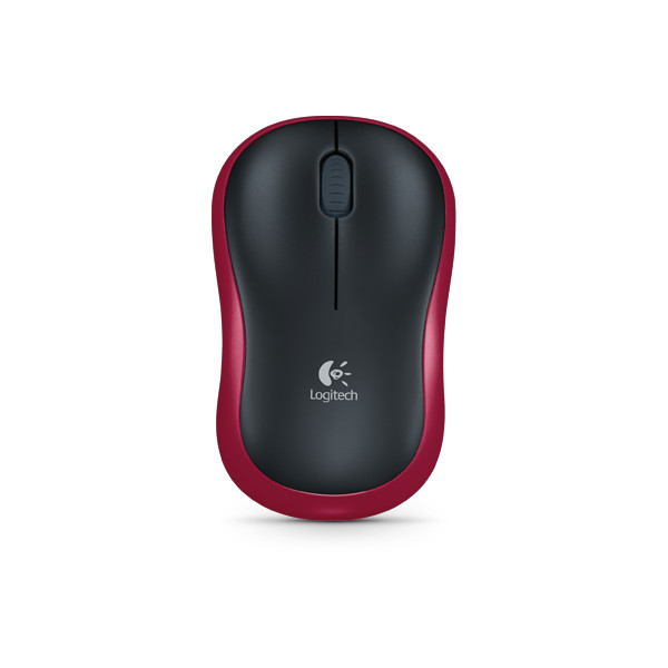 Logitech egér - m185 (vezeték nélküli, optikai, notebook, 1000 dpi, vörös)