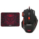 Rampage egér gamer és egér pad - sgm-x7 (1600dpi, 6 gomb, harisnyázott kábel, fekete)