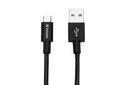 USB kábel, USB - micro USB, 0,3 m, VERBATIM, fekete