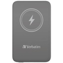 Hordozható akkumulátor, vezeték nélküli töltés, 10000 mAh, VERBATIM "MCP-10, szürke