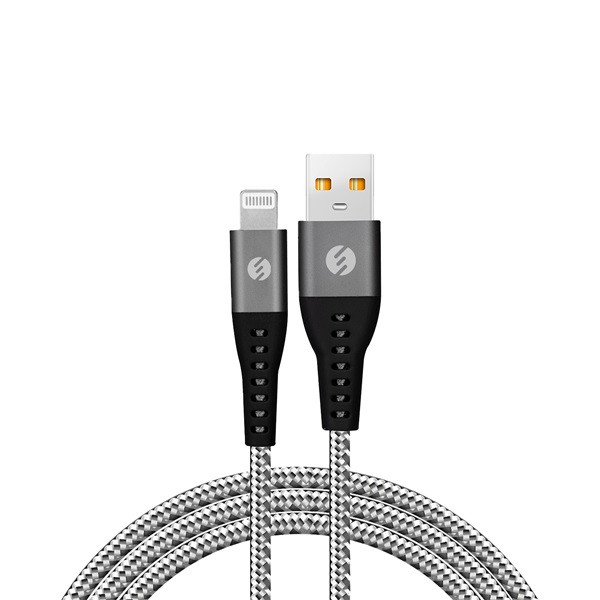S-link kábel - sl-stm60l (3a, 12w, gyorstöltés, lightning, 100cm adat+töltőkábel, fehér)