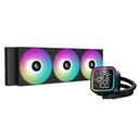 Deepcool cpu water cooler - ld360 (max 21db; max. 122,39 m3/h; 3x12cm, led kijelző, fekete)