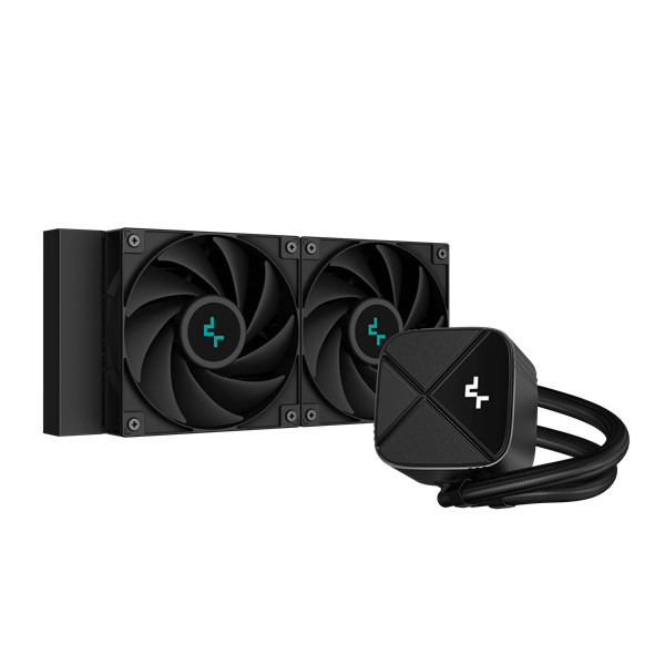Deepcool cpu water cooler - ls520s zero dark (max 19db; max. 145,86 m3/h; 2x12cm, a-rgb led)