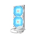 Id-cooling cpu water cooler - auraflow x 240 evo snow (18-35,2db; max. 126,57 m3/h; 2x12cm, rgb led)