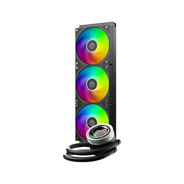 Id-cooling cpu water cooler - fx360 inf (27.2ddb; max. 98,54 m3/h; 3x12cm, fekete)