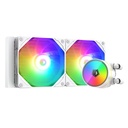 Id-cooling cpu water cooler - zoomflow 240 xt v2 white (25db; max. 140,16 m3/h; 2x12cm, a-rgb led, fehér)