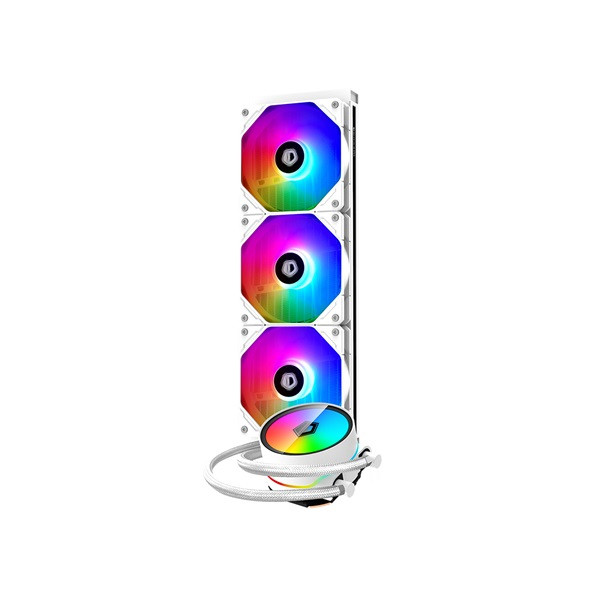 Id-cooling cpu water cooler - zoomflow 360 xt snow (25db; max. 115,87 m3/h; 3x12cm, a-rgb led)